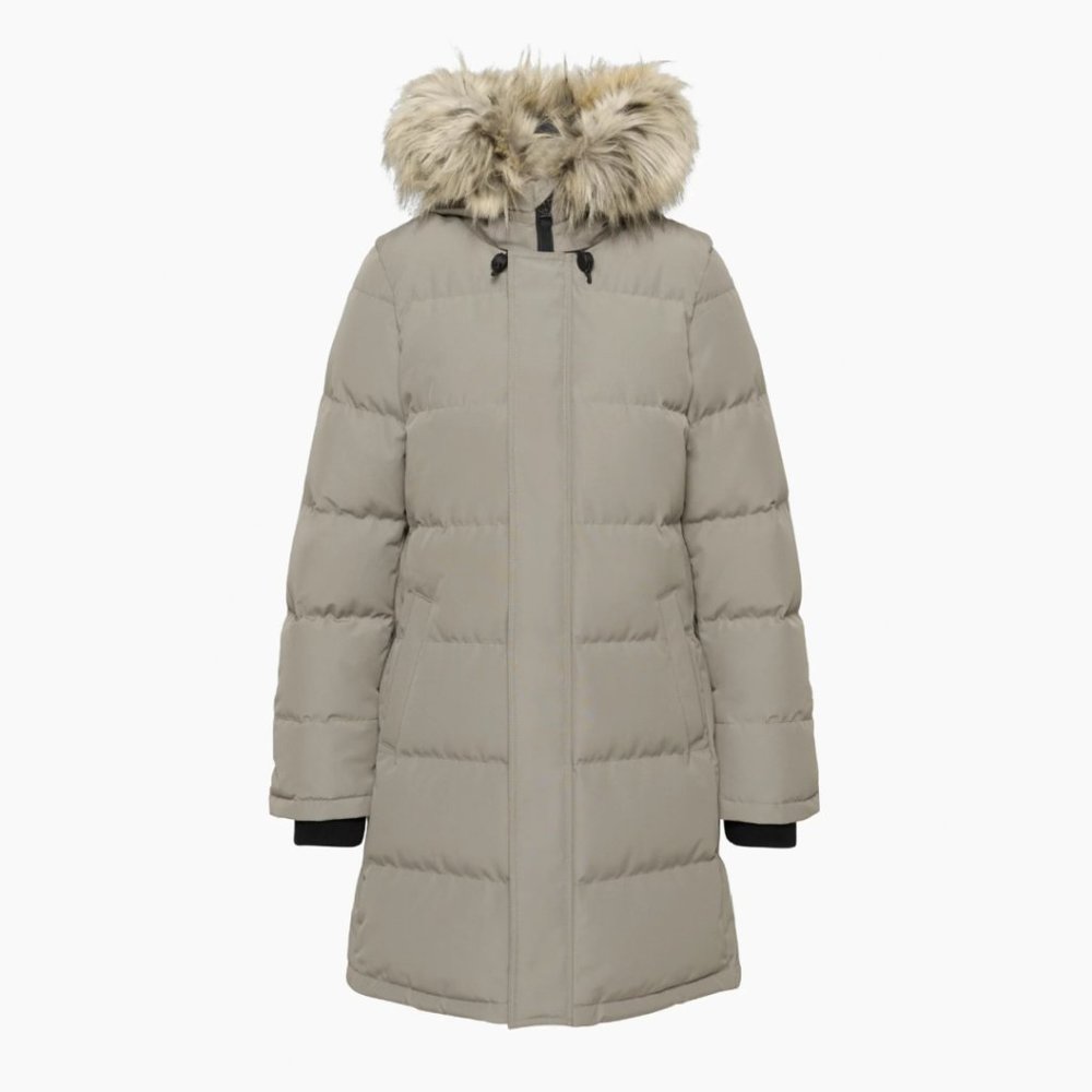 Aritzia/ Tna The Powder Parka Mid-length Goose-down Parka Jacket Taupe M